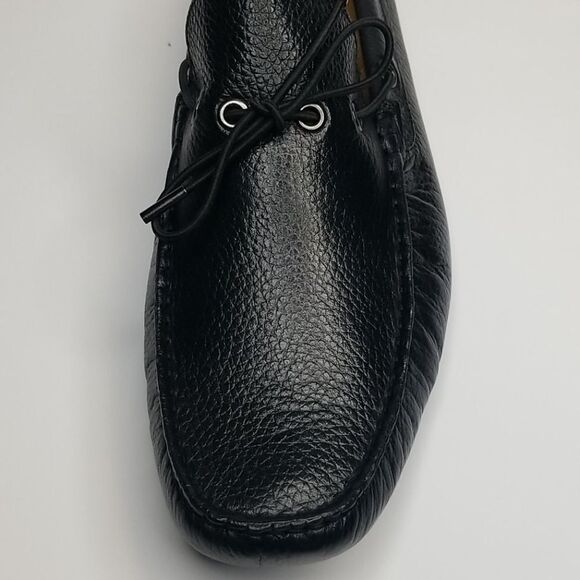 ?️Men classic Black Loafers tie driver NWT main image 5